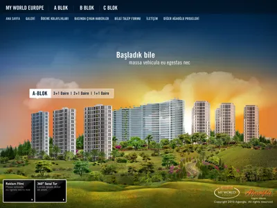 My World Europe color interface microsite ui web