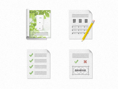 Ad Icons geostar icons paper pencil simple speckle texture