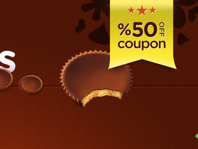 Promotion coupon interface design touch screen