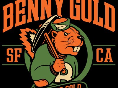 Benny Gold, Go'pher Gold classic custom illustration shirt design typography vintage