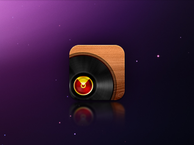 Vinyl Record icon iphone iphone icon record vinyl wood