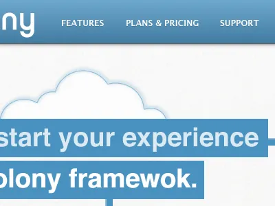 Colony in the Clouds clouds colony helvetica hive nav navigation texture top bar