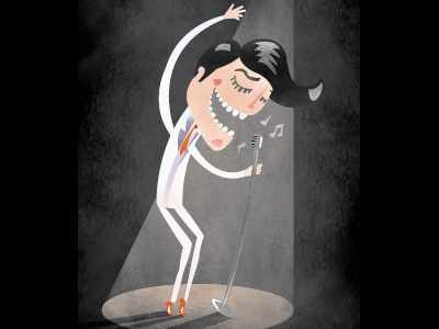 Rock N Roll elvis illustration microphone rock sing