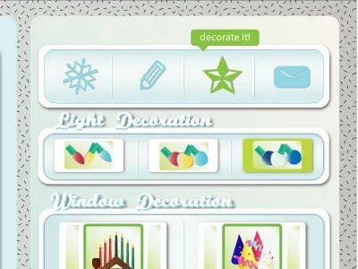 eCard Menu buttons ecard icons menu ui
