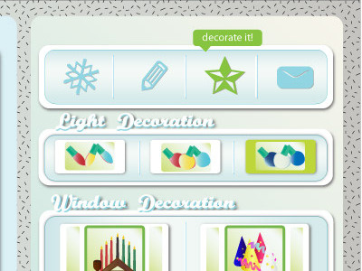 eCard Menu buttons ecard icons menu ui