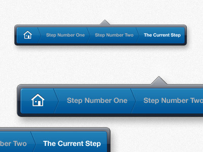 Breadcrumb Popover app application breadcrumb button gradient home ipad navigation