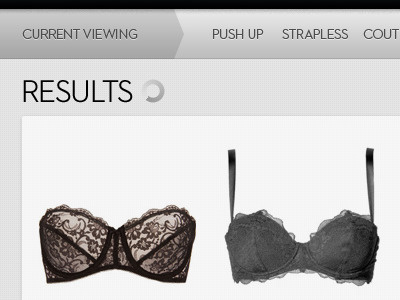 Bra Finder bra finder loading results ui