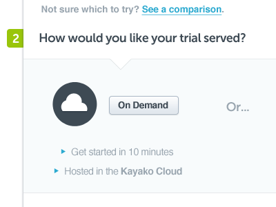 How do you like your trials? blue design kayako