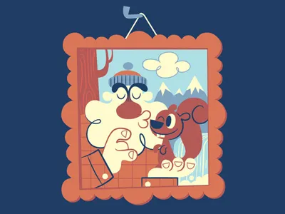 Camptrait camp cartoon children comic illustration mondotrendy