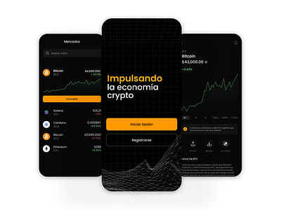 Crypto Wallet - Prototype UI/UX app blockhain crypto ui ux wallet