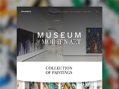 NIMBUS - Museum of modern art modern art museum typography ui ux web design