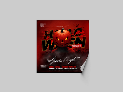 Halloween Night Party Flyer design flyer flyer design graphic design halloween flyer poster poster design