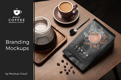 Roast Coffee Branding Mockups branding branding mockup brewery coffee coffee branding mockups coffee mockup coffee mockup design coffee mockup free coffee mockup psd coffee mockup psd free coffeehouse mockup template packaging mockup roast coffee branding mockups template