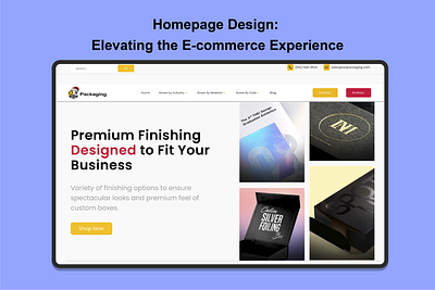 Homepage Design Elevating the E-commerce Experience e commerce website design graphic design home page design landing page design product design ui ui design user experience user interface ux web design