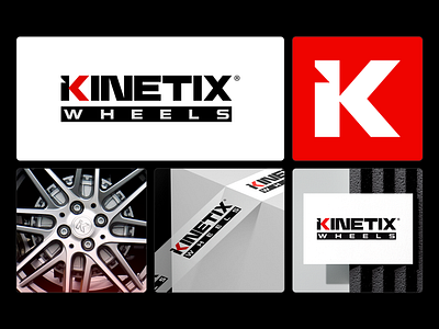 Kinetix Wheels brand design brand identity branding brandmark business logo design graphic design k k logo kashif ali samo logo logo design logomark logotype modern logo red timeless logo visual identity wheels