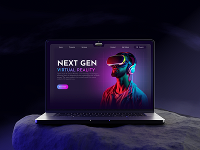 VR: The Next Frontier of Experience 3d animation design landing page metaverse technology uiux virtual reality website landing page design