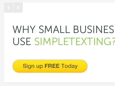Sign up Free Today button call to action slider ui user interface yellow