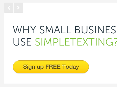 Sign up Free Today button call to action slider ui user interface yellow