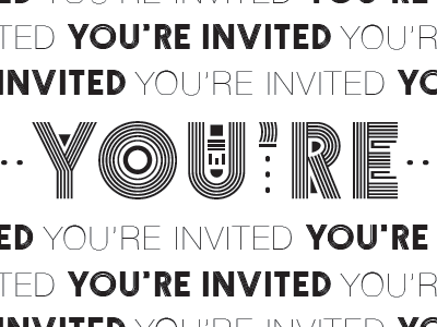 You're invite typography wedding