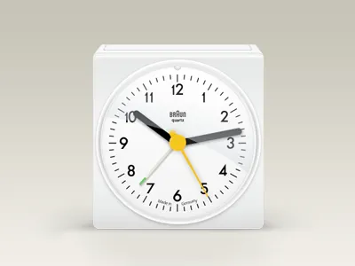 Braun Alarm Clock (white) alarm benedik braun clock dieter icon photoshop rams white