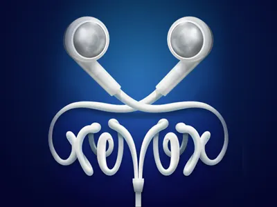 Remix Cover Art ambigram cd cover earphones illustration music remix vector