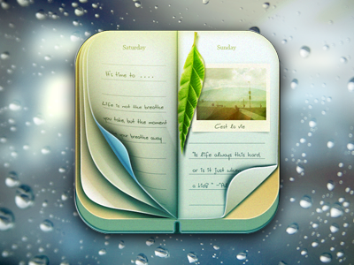 Journal book icon ios journal leaf paper retina