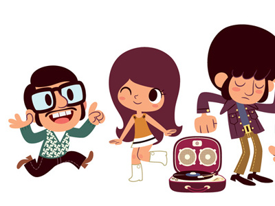 Yeyes 01 cartoon comic illustration mondotrendy sixties