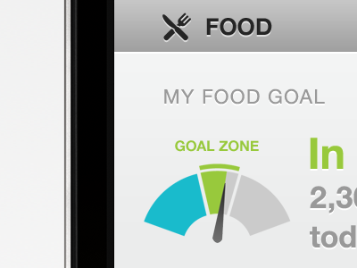 My food goal app dashboard goal icon ios iphone ui