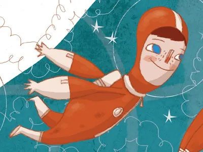 Spaceboy boy childrensillustration illustration space stars