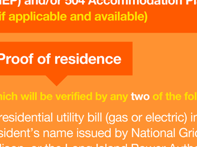Proof of residence doe