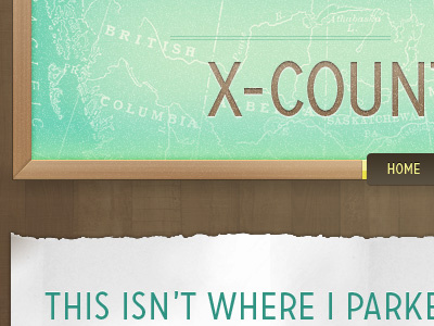 Road Trip Banner v2 banner carrosserie map paper torn paper wood