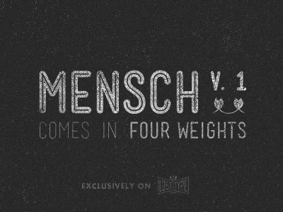 Mensch typeface available now amatuer font mensch typeface