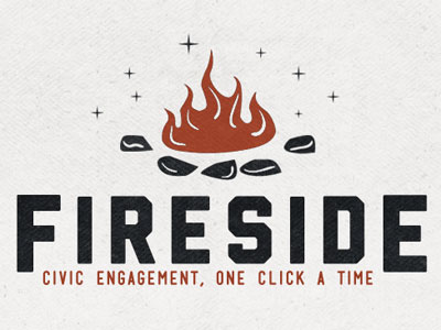 Fireside Mensch campfire fireside fireside apps liberator logo mark mensch