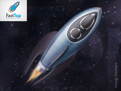 FastTop logo visualization icon rocket spaceship