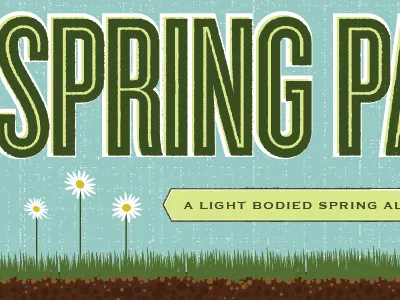 Spring Patch-Concept copperplate cyclone dirt flower grass texture typography