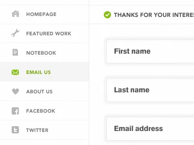 Navigation Menu facebook home icons navigation twitter