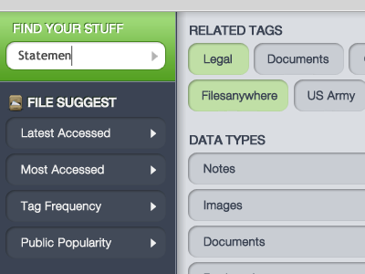 File Storage Web/Touch Interface touch user interface web