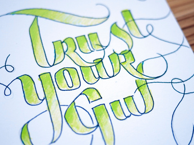 Trust. postcard sayings typography