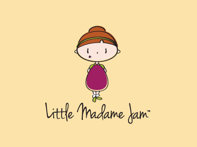 Little Madame Jam craft design food graphic homemade jam jelly label little girl logo