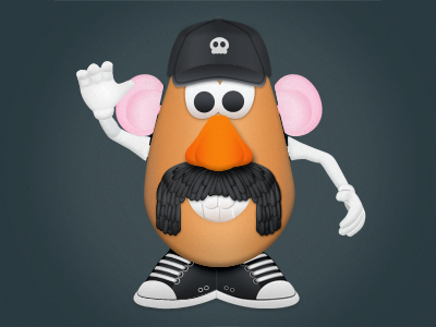 Mr. Potato Custom design icon illustration