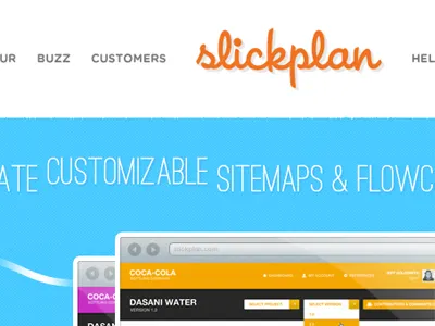 Slickplan homepage sitemaps webdesign website