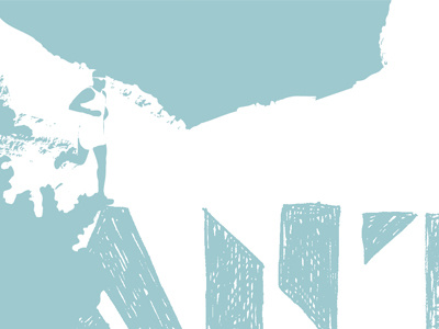 Antartica Run Poster elements antartica hand letter illustration negative space poster run type