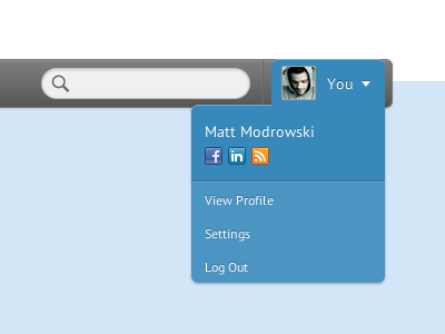 Account Dropdown in CSS css3 dropdown menu