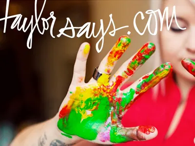 taylorsays(dot)com redesign arizona black design logo lost type numbers paint signature typography white