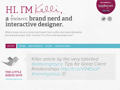 Sneak peek of my new site typography web design