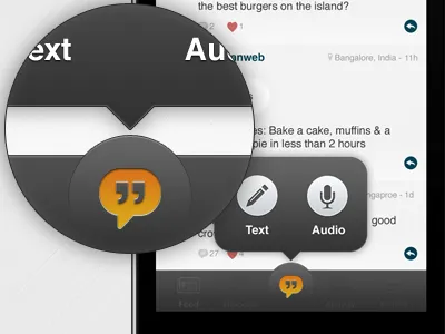 New Post app ios iphone popup post