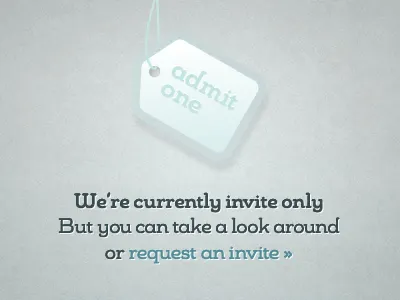 Invite screen invite landing texture web app