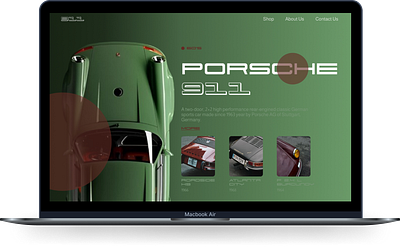 60's Porsche 911 Website car ui ux website