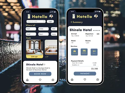 Hotello app branding graphic design logo mobile app ui ux