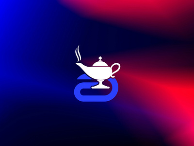 Letter 'a' with Aladdin Chirag Logo a logo design alladin logo branding combination mark creative mark lamp letter a letter a logo logo logo design logo designer magic lamp modern